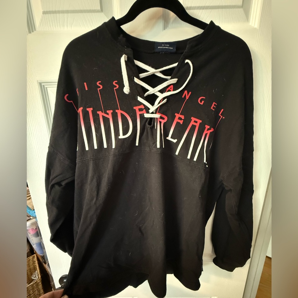 Black Criss Angel Mindfreak Lace-Up Sweatshirt